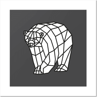 Geometric Polar Bear Posters and Art